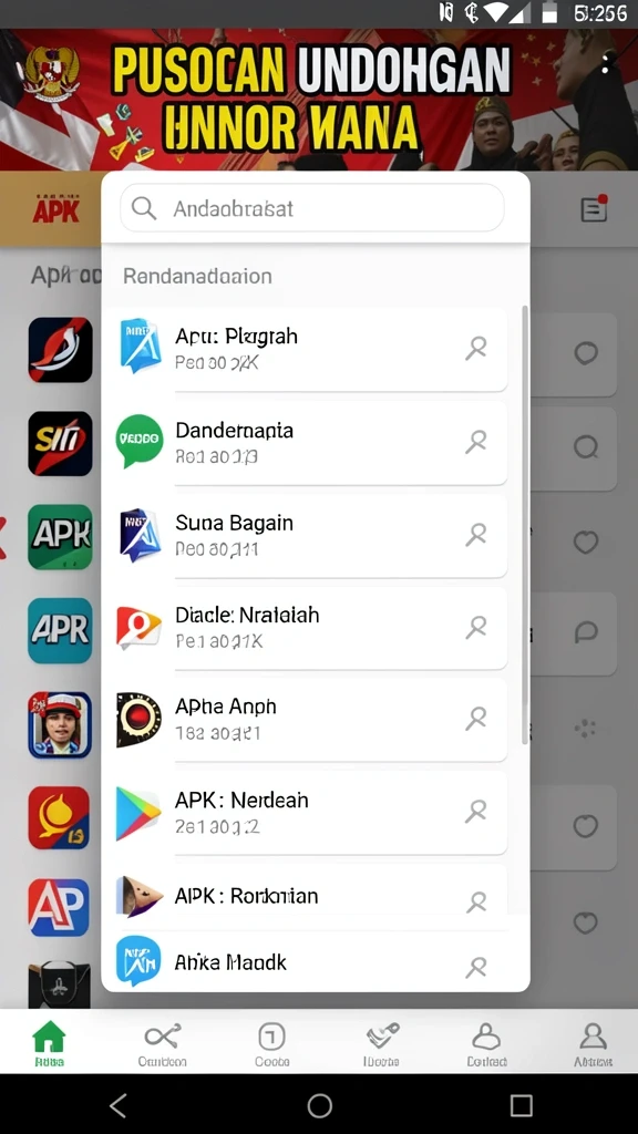 Tampilan menu utama aplikasi 68IDN yang menarik.