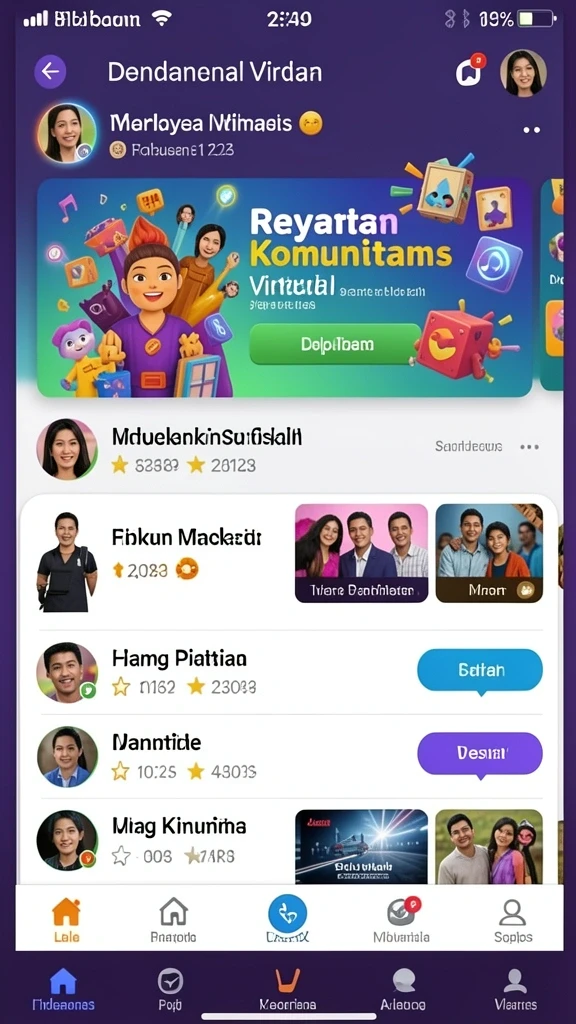 Tampilan awal yang menarik dan penuh warna.