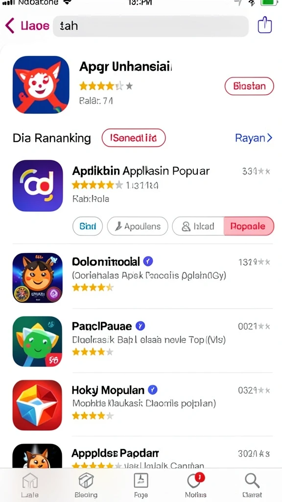 Tampilan level yang menantang dan penuh warna.
