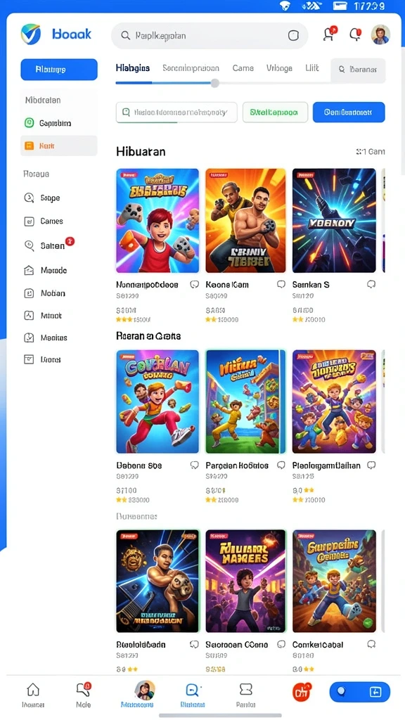 Fitur permainan yang beragam dalam satu aplikasi.