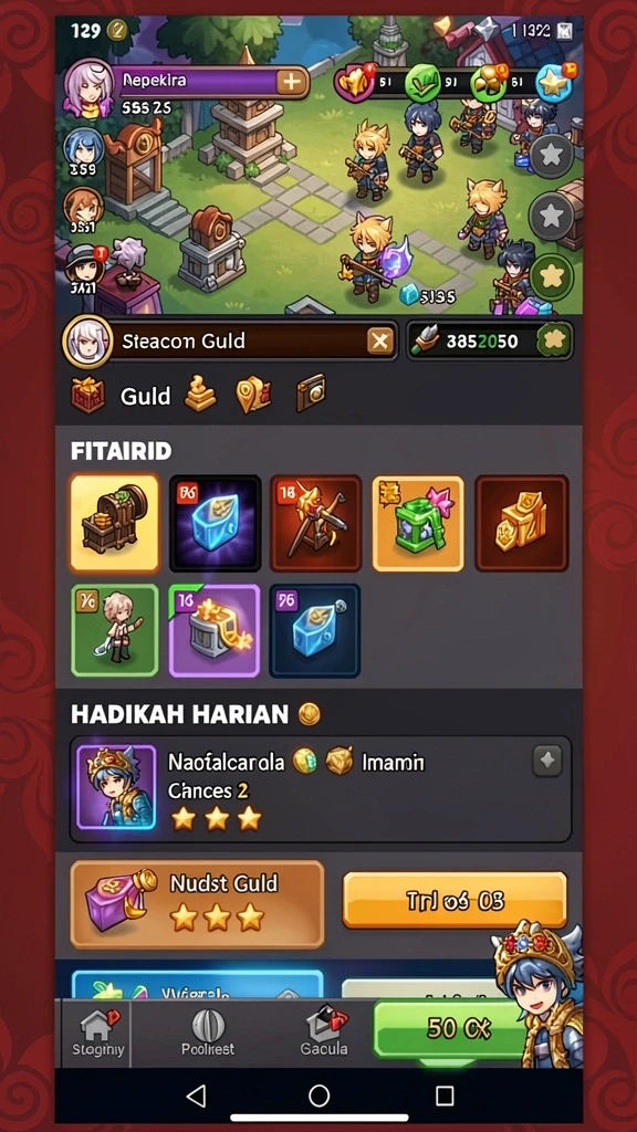Tampilan menu utama DEWI5000 yang intuitif.
