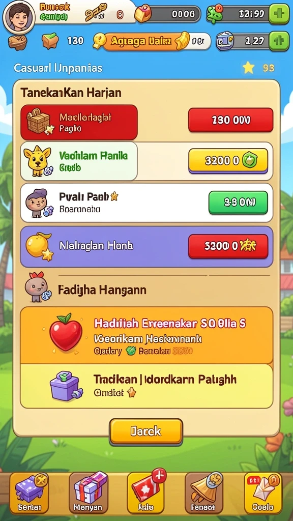 Desain grafis berkualitas tinggi dalam permainan.