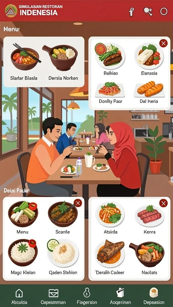 Mode permainan yang beragam dan seru.
