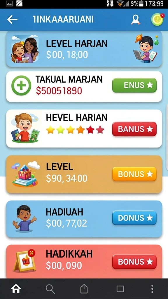 Level menantang yang membuat adrenalin meningkat.
