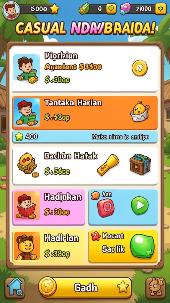 Ilustrasi level baru dengan tantangan yang menarik.