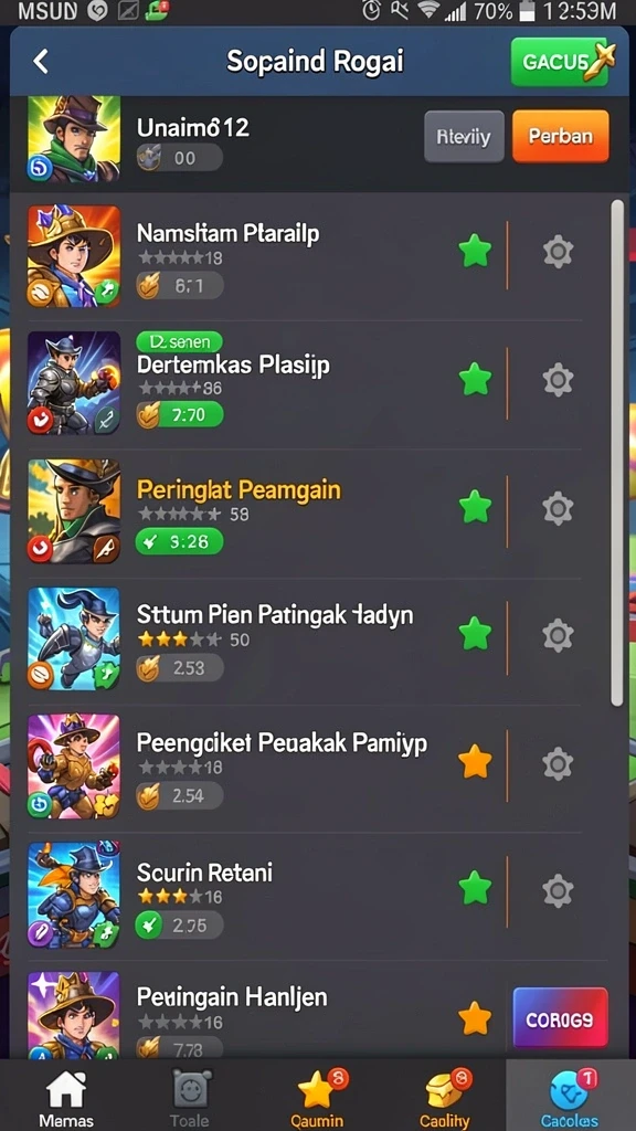 Pilihan permainan slot beragam dengan tema unik.