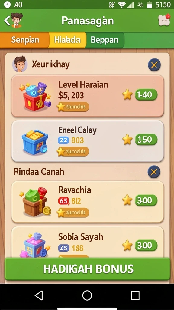 Menampilkan pemandangan indah di dunia fantasi.