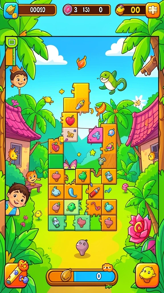 Tampilan awal game yang menarik dan penuh warna.