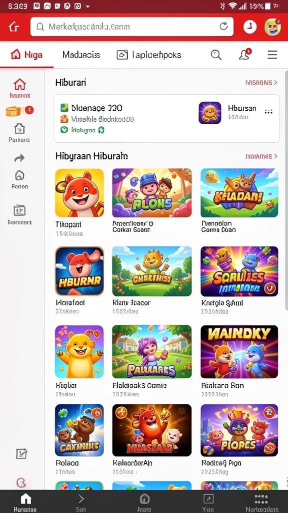 Beragam pilihan permainan judi online.